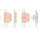 ผ้าดิสเบรคหลัง BMW E90 (320d) / Rear Brake Pads