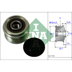 มู่เล่ย์ไดชาร์จ CAPTIVA ปี07-10 เครื่องดีเซล / Alternator Freewheel Clutch, 93743440, F-225643.XX