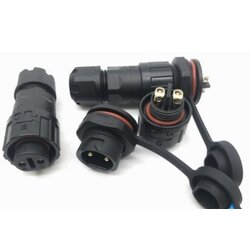 M16 Waterproof Connecter : front panel female end + male end + Waterproof cover (Cap)
