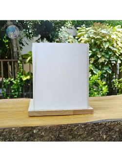 โคมลอยน้ำ กระทง 15x15x17 cm. ไม้แท้ แถมฟรีเทียนหอม