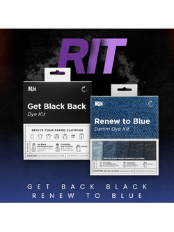 Rit Dye Kit–Set ย้อมผ้าพรีเมียมฟื้นฟูผ้าสีดำและสีน้ำเงิน(Back to Black & Renew to Blue)Made in USA🇺🇸
