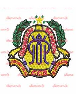 ตราโรงเรียนปักบนกระเป๋าเสื้อ