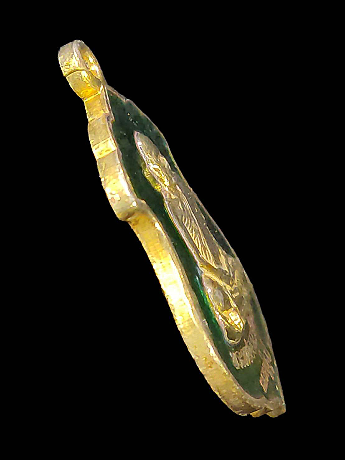 เหรียญที่ระลึกในงานทำบุญอายุ 80 ปี หลวงปู่ธูป วัดแค นางเลิ้ง กทม. ปี 2521 กะไหล่ทองลงยา