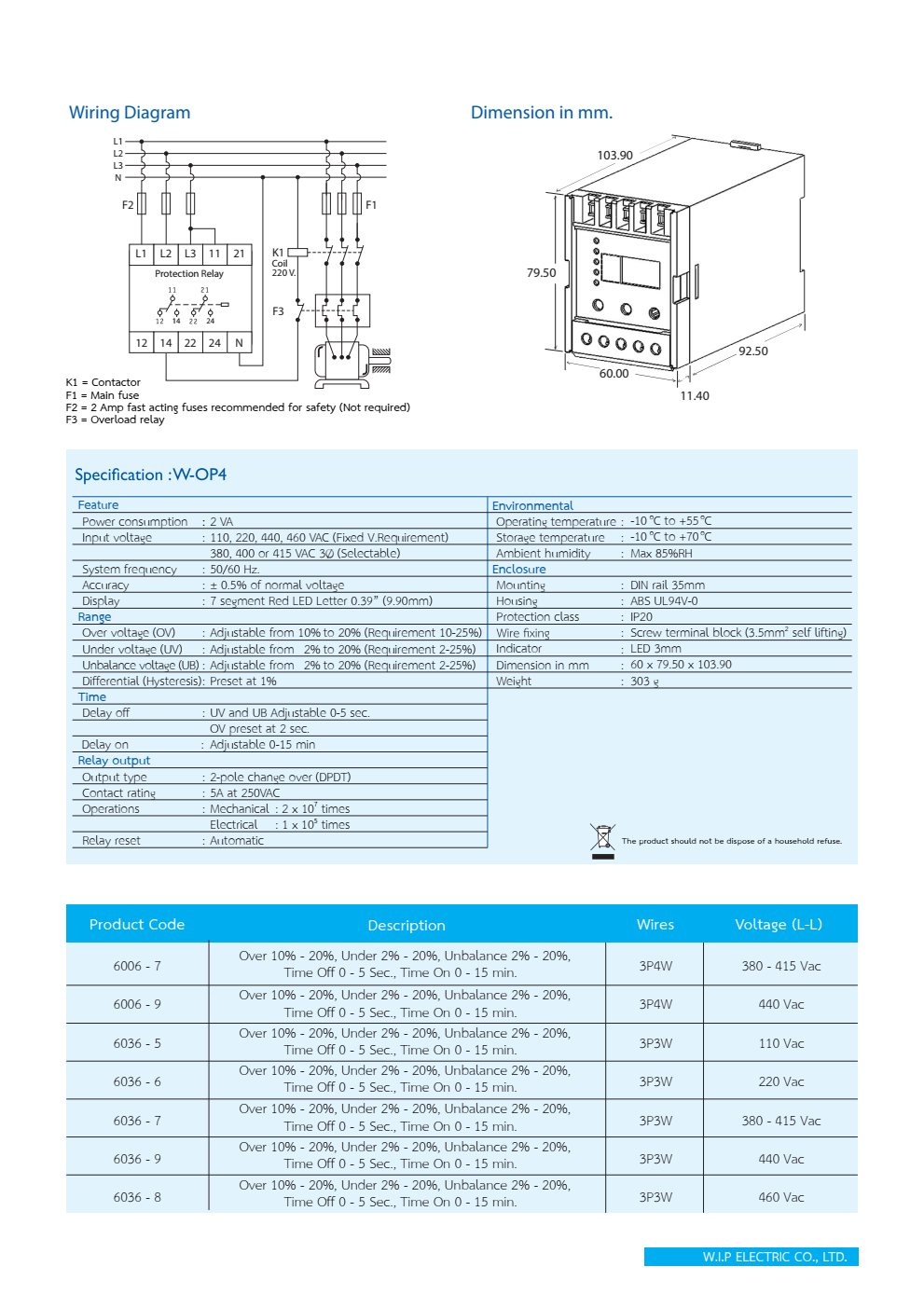 Phase Protector 380V [W-OP4] WIP