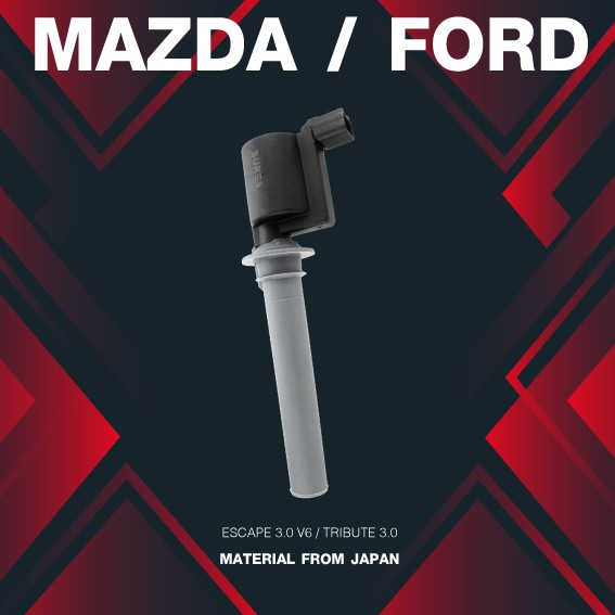 (ประกัน 1 เดือน) คอยล์จุดระเบิด FORD ESCAPE 3.0 V6 / TRIBUTE 3.0 ตรงรุ่น - SCF-103 - MADE IN JAPAN - คอยล์หัวเทียน ฟอร์ด มาสด้า