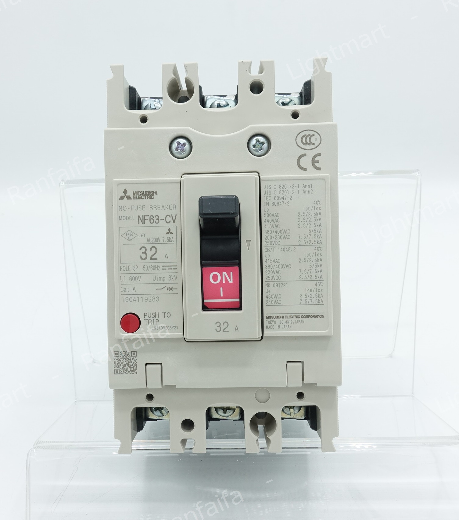 เบรกเกอร์ 3P 63CV 16A (5kA) Mitsubishi