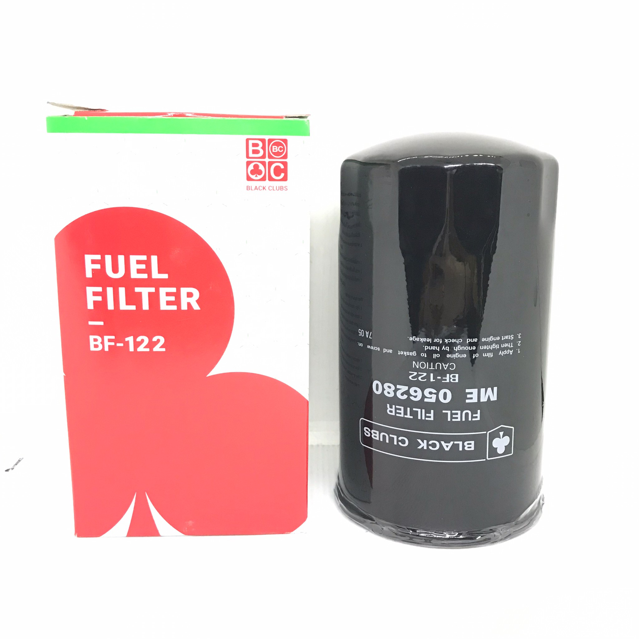 กรองโซล่า MITSUBISHI 6D22 / 6D22T / 8DC9 / 8DC11 / FUSO TURBO มิตซูบิชิ ยี่ห้อ BLACK CLUB / เบอร์ BF-122 / BF122 / ME056280 / ME056670 Fuel Filter