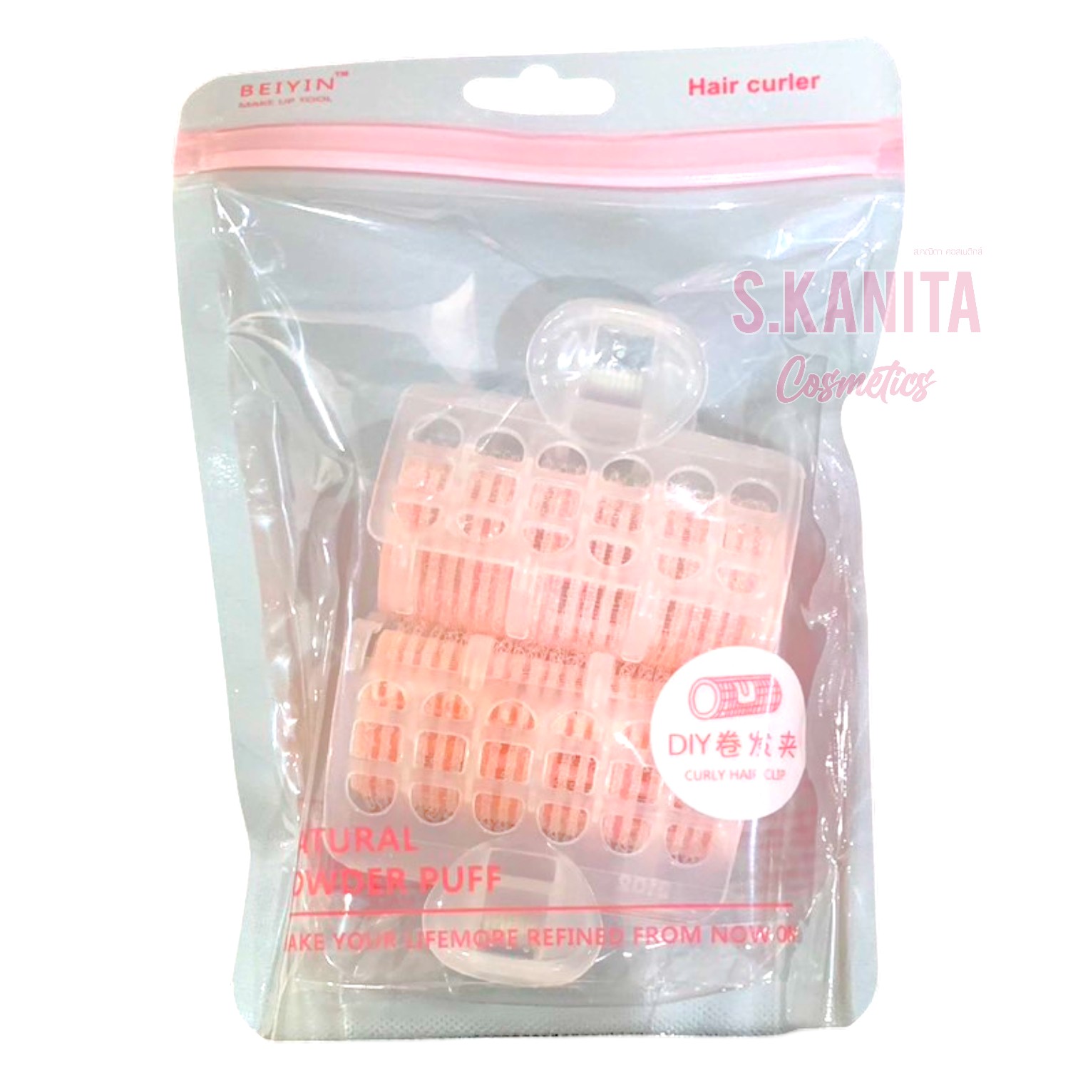 โรลม้วนผม โรลหนีบม้วนผม 2 ชิ้น ในแพ็ค Hair Curler 2 pieces in pack