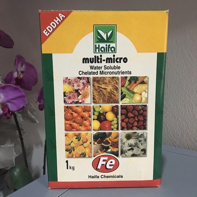 ผงจุลธาตุเหล็กคีเลตอีดีดีเอชเอ 6% (เหล็กม่วง) ไฮฟ่า Haifa (EDDHA FE 6%; Haifa) บรรจุ 1 กิโลกรัม (R)