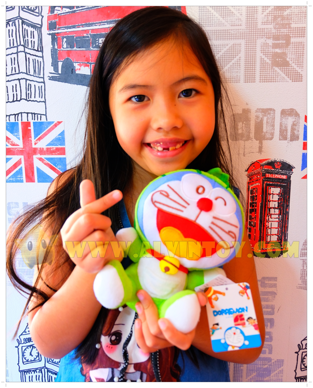 ตุ๊กตา โดราเอม่อน ชุดแตงโม