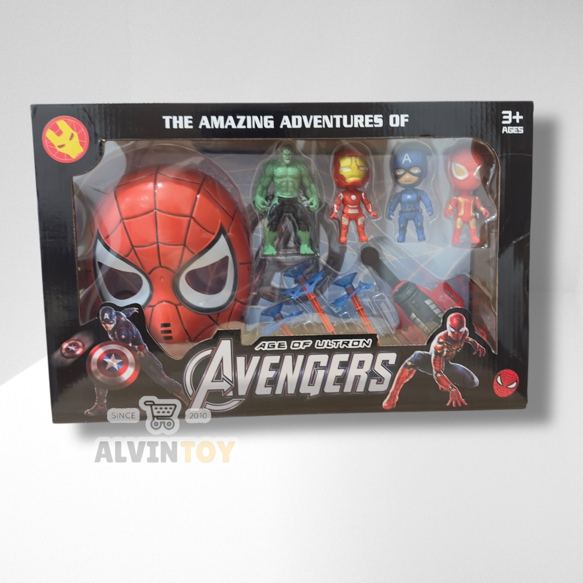 ชุดเซ็ทหน้ากาก สไปเดอร์แมน พร้อมหุ่นและอาวุธ