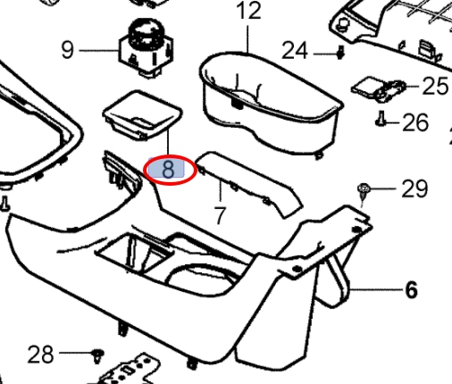 ที่ใส่เหรียญตรงคอนโซนกลาง CHEVROLET COLORADO โคโรลาโด ปี2012 /GMแท้
