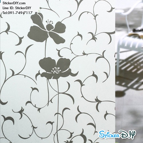 ฟิล์ม PVC สูญญากาศติดกระจก FLOWER VI (หน้ากว้าง90cm.) ลดเหลือเมตรละ 139 บาท