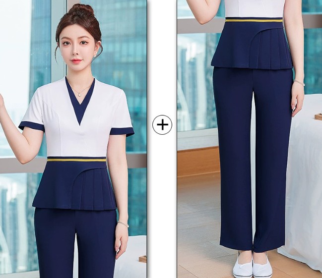 ชุดพนักงานนวดสปา ชุดสปา ชุดพนักงานเสริมสวยซาวน่า ชุดคลินิกความงาม