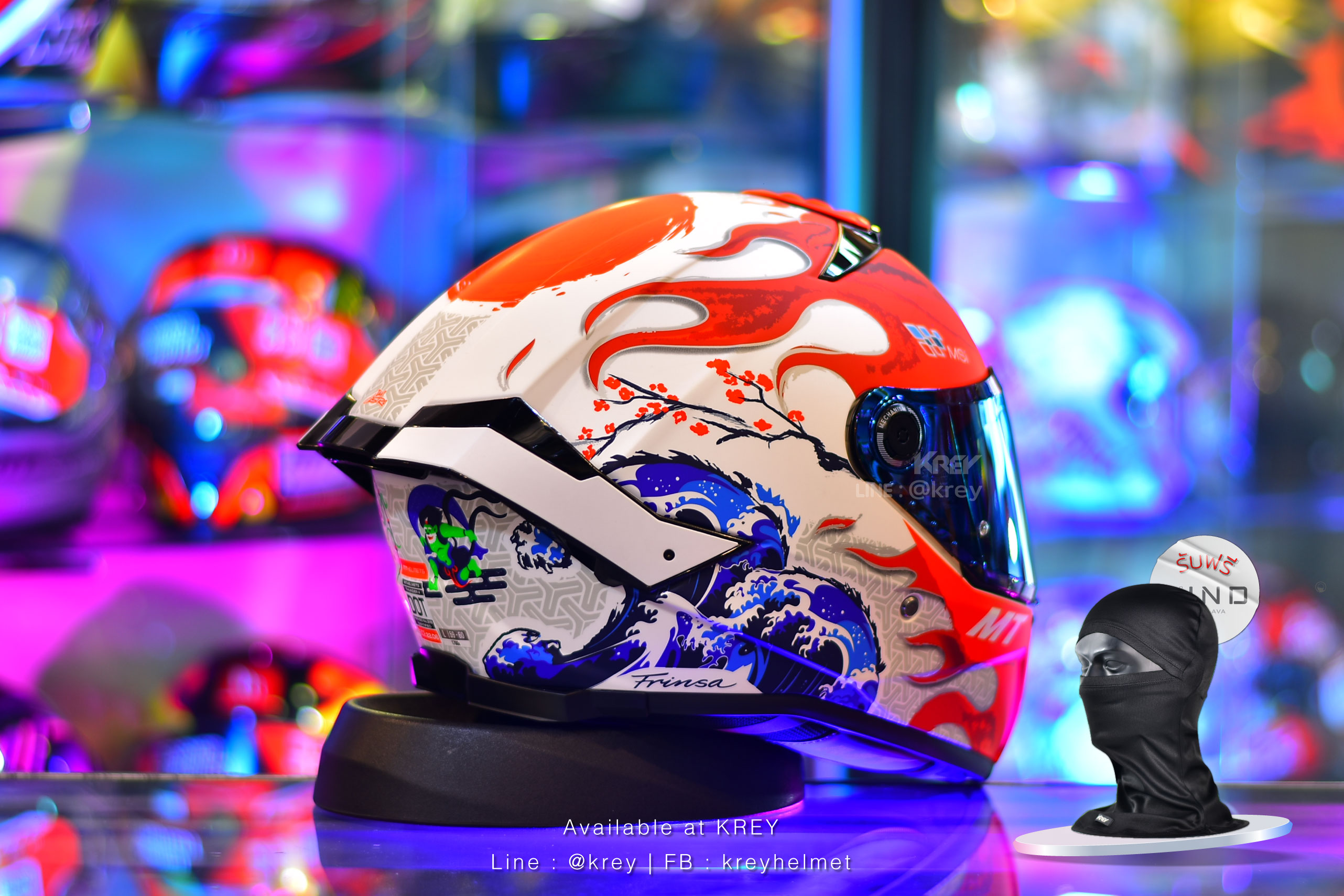 MT model THUNDER 4 SV YAMANAKA JAPAN GLASS WHITE RED MATT