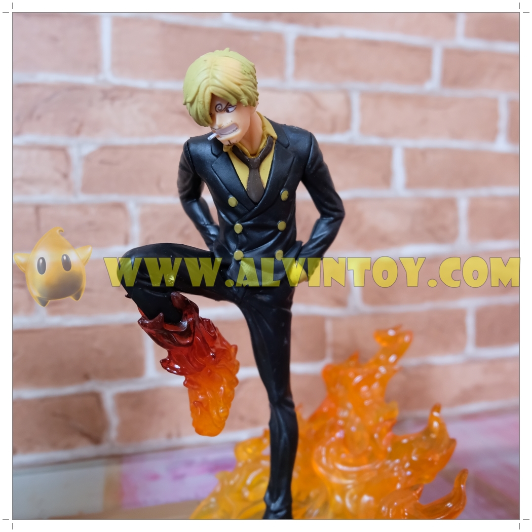 ฟิกเกอร์ One Piece Roronoa Zoro - โรโรโนอา โซโล / Sanji - ซันจิ ขนาดความสูง 15 cm. ผลิตจาก PVC คุณภาพดี