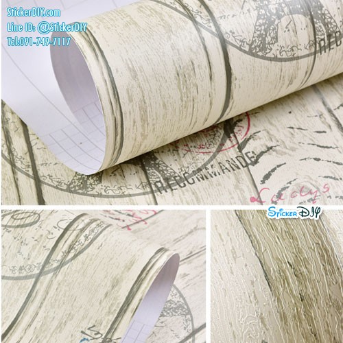 (กว้าง45cm.xยาว10m.)Wallpaper sticker วอลเปเปอร์แบบกาวในตัว WP879