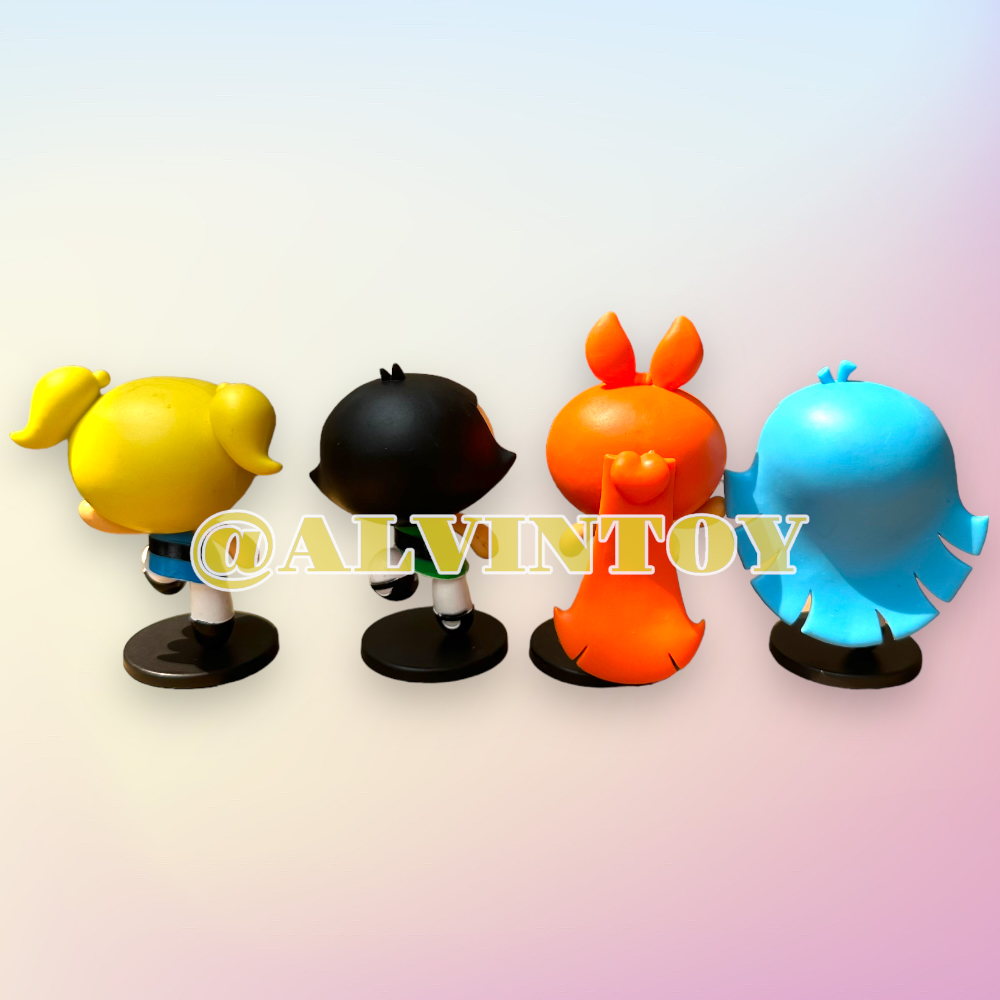 โมเดล Powerpuff Girls - พาวเวอร์พัฟฟ์เกิลส์ ชุด 4 ตัว ขนาดความสูง 9-10 ซม. สำเนา