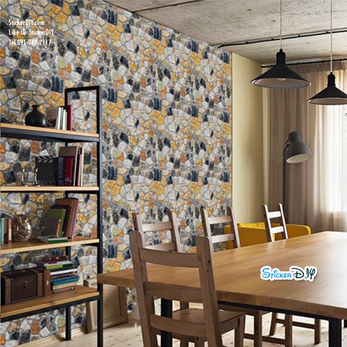 (หน้ากว้าง45ซม..xยาว10เมตร)Wallpaper sticker วอลเปเปอร์แบบกาวในตัว SA1014