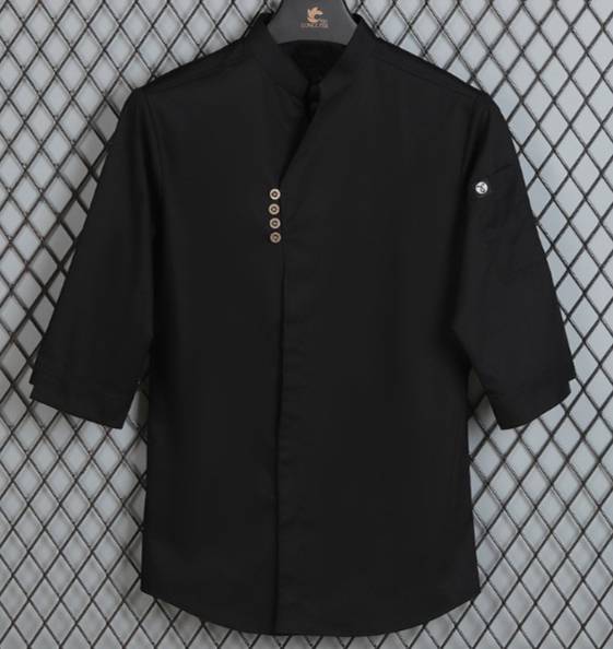 ชุดพนักงานเสริฟร้านกาแฟ ชุดพนักงานร้านอาหาร สีน้ำตาล สีแดง สีดำ