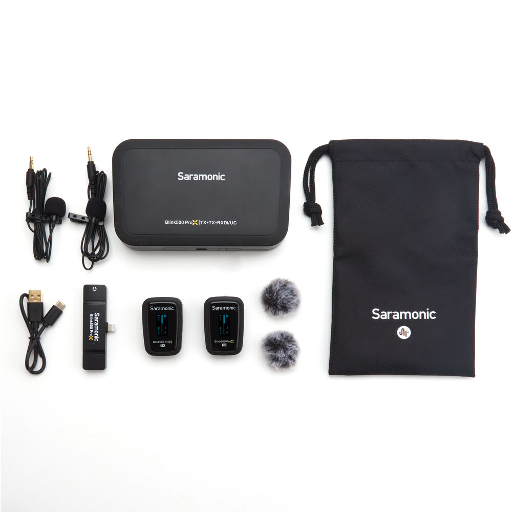 Saramonic Blink500 ProX B4 *ของแท้รับประกัน 2ปี* ไมค์ไร้สายหนีบปกเสื้อ 2 Person (Lightning) Digital Wireless Lavalier Microphone System