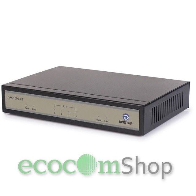 Dinstar DAG1000-4S อุปกรณ์แปลงสัญญาณโทรศัพท์ Analog เป็นระบบ IP แบบ 4 สายใน (Extension)