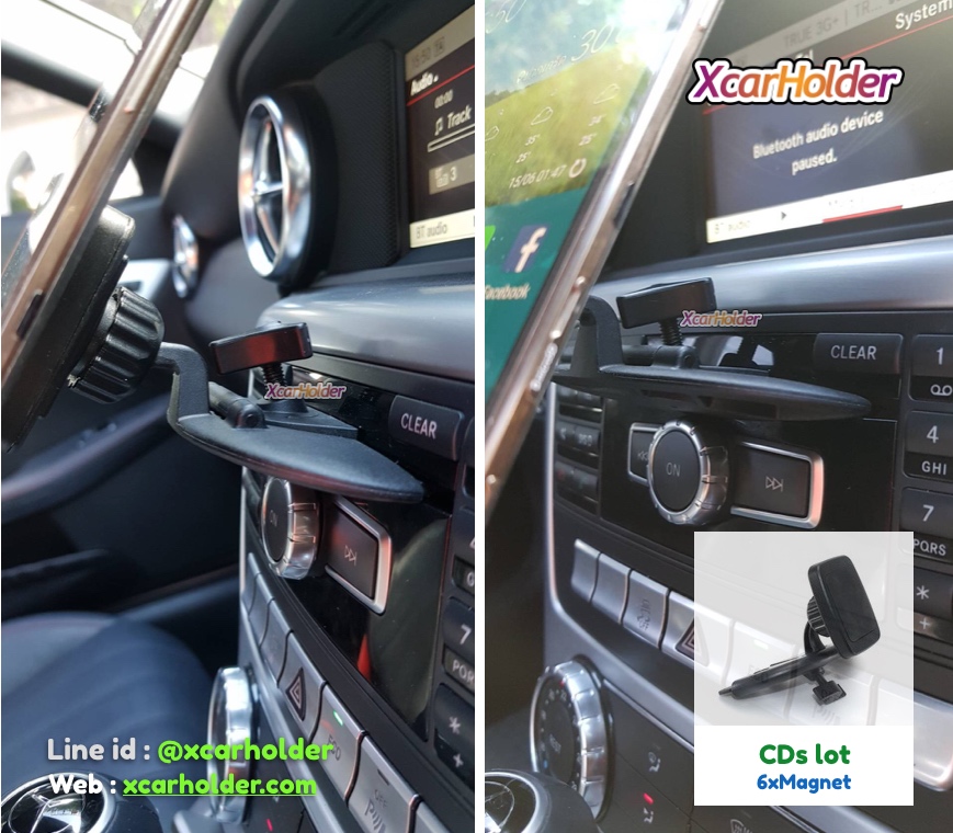 6xMagnetic CDslot | 6xแม่เหล็ก ที่วางมือถือแท็บเล็ตในรถเสียบช่องซีดี