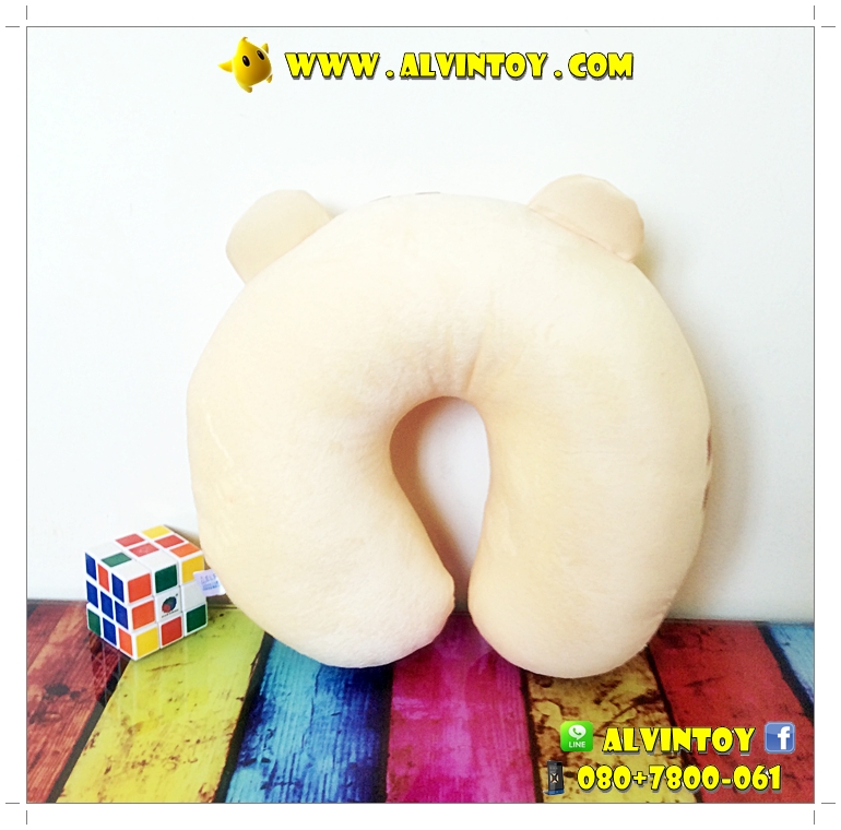 หมอนรองคอตัวยู ลายหมีขาว