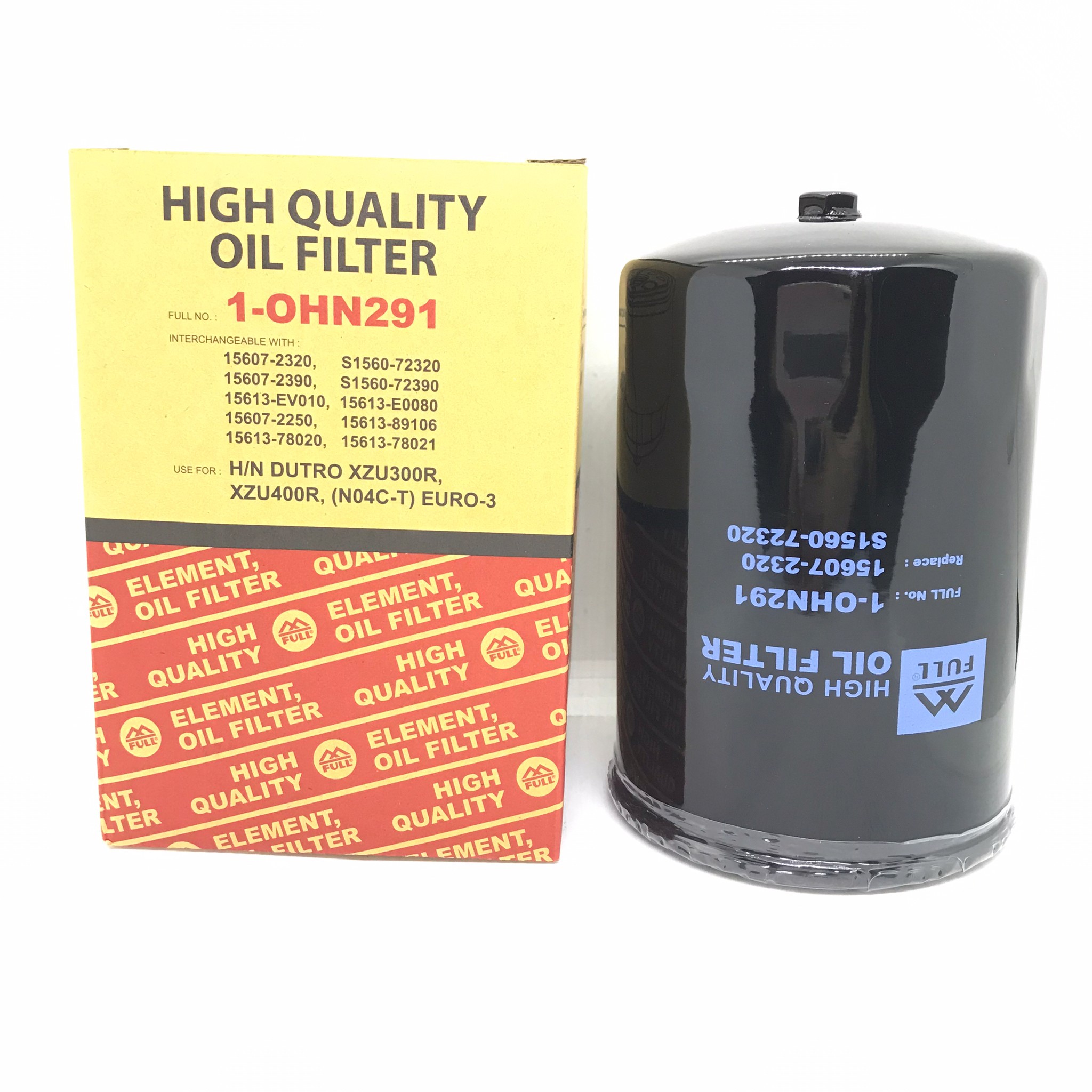 กรองเครื่อง ไส้ กรอง น้ำมันเครื่อง ไส้กรองน้ำมันเครื่อง HINO NO4C-T EURO-3 / XZU300R / XZU400R / DUTRO ฮีโน่ ดูโท่ ยี่ห้อ BLACK CLUB เบอร์ 1-OHN291 / 1OHN291 / Oil Filter