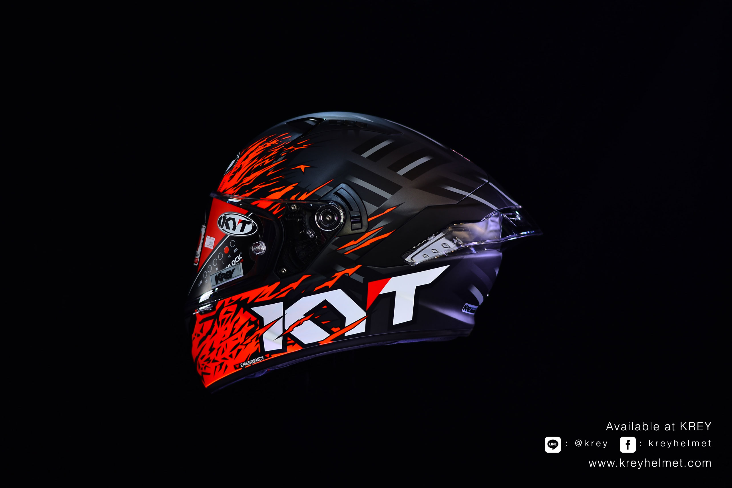 KYT model NFR Flaming Matt Grey/Red