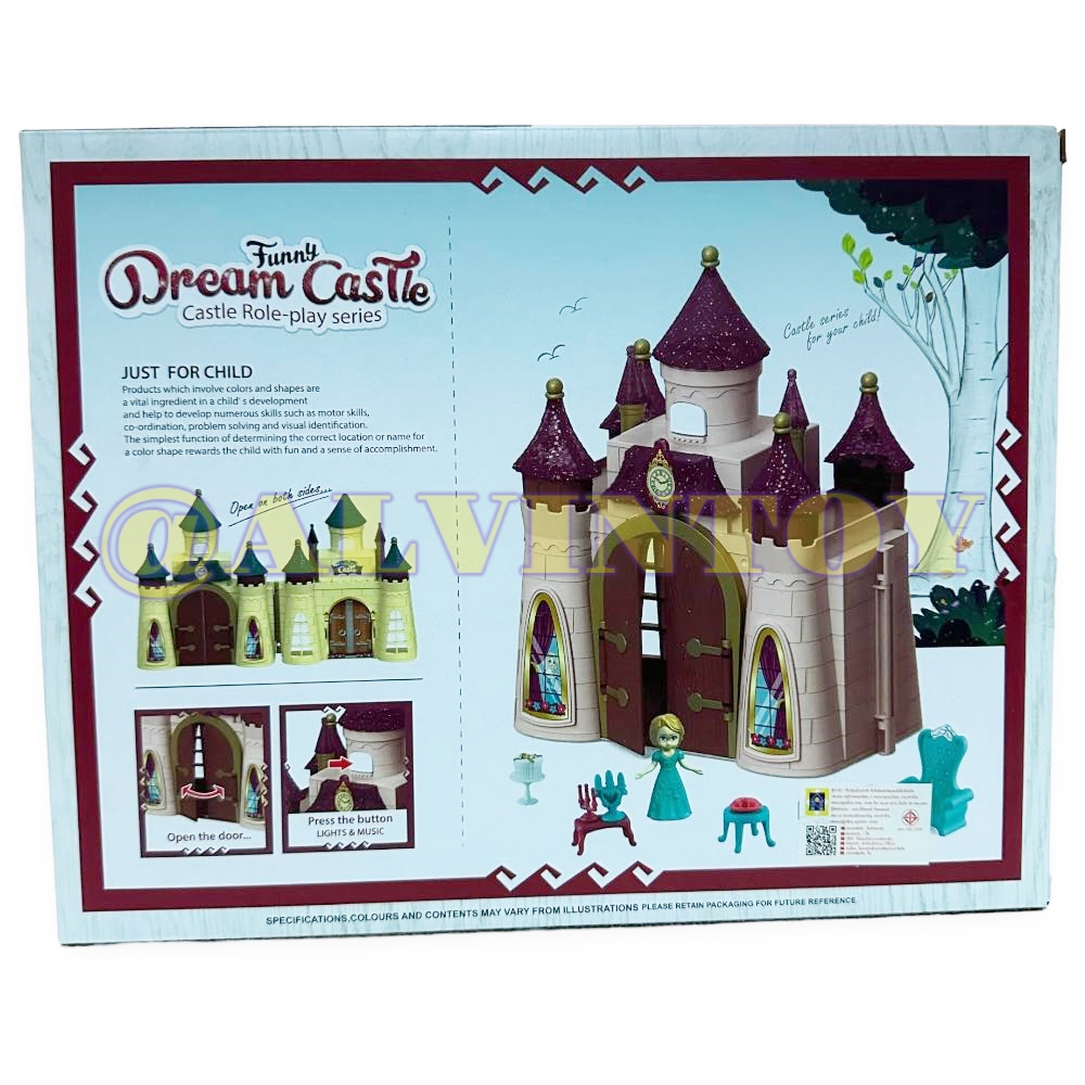 ชุดของเล่นปราสาทเจ้าหญิง Funny Dream Castle พร้อม อุปกรณ์ตกแต่ มีเสียง มีไฟ