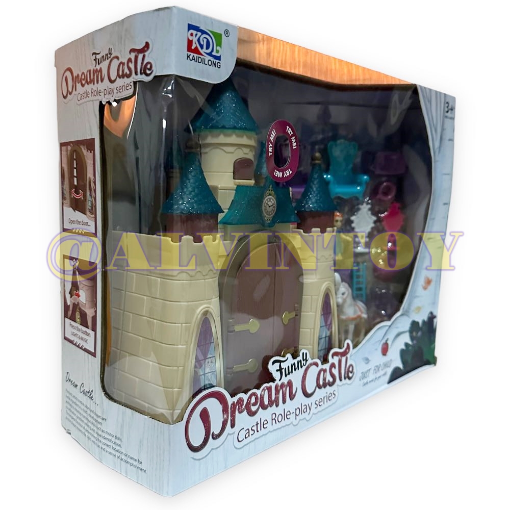 ชุดของเล่นปราสาทเจ้าหญิง Funny Dream Castle พร้อม อุปกรณ์ตกแต่ มีเสียง มีไฟ