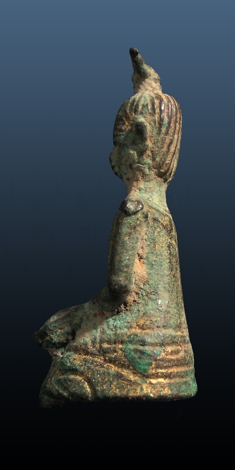 พระบพระบูชา สมัยอยุธยา เนื้อสัมฤทธิ์ สูง 2 นิ้ว