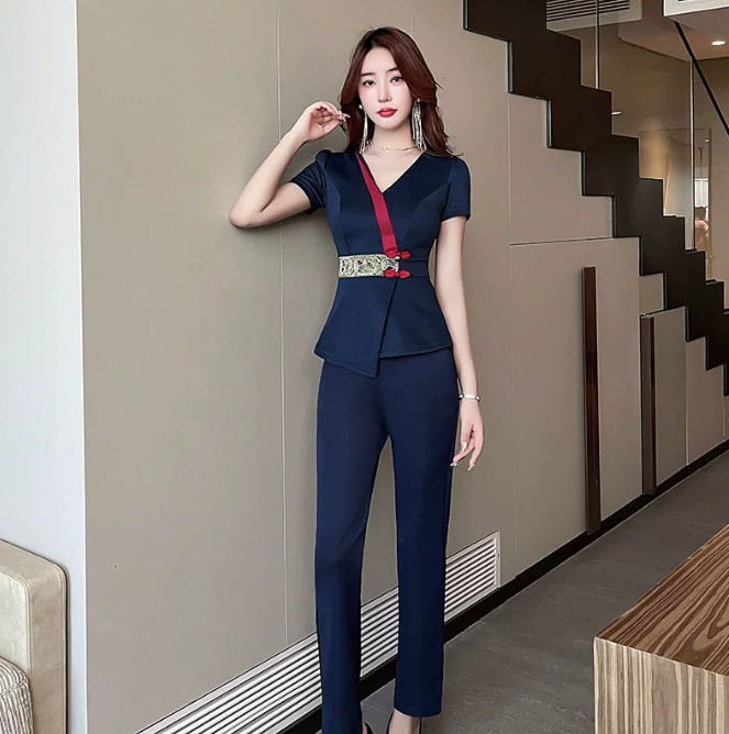 ชุดนวดสปา ชุดพนักงานนวด ชุดพนักงานซาวน่า เสริมสวย