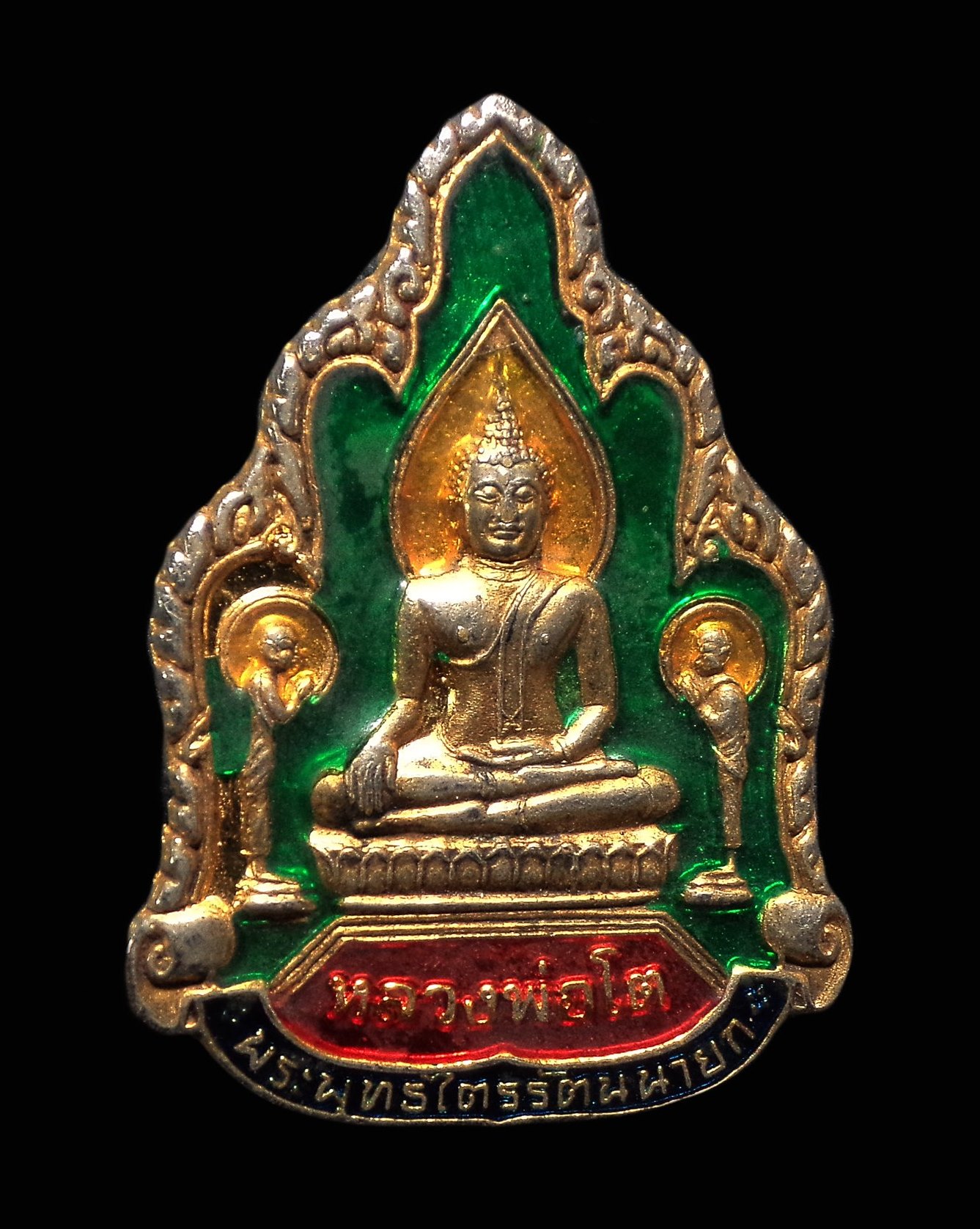 เข็มกลัดเก่า หลวงพ่อโต วัดพนัญเชิง พระพุทธรูปศักดิ์สิทธิ์ ประจำจังหวัดพระนครศรีอยุธยา