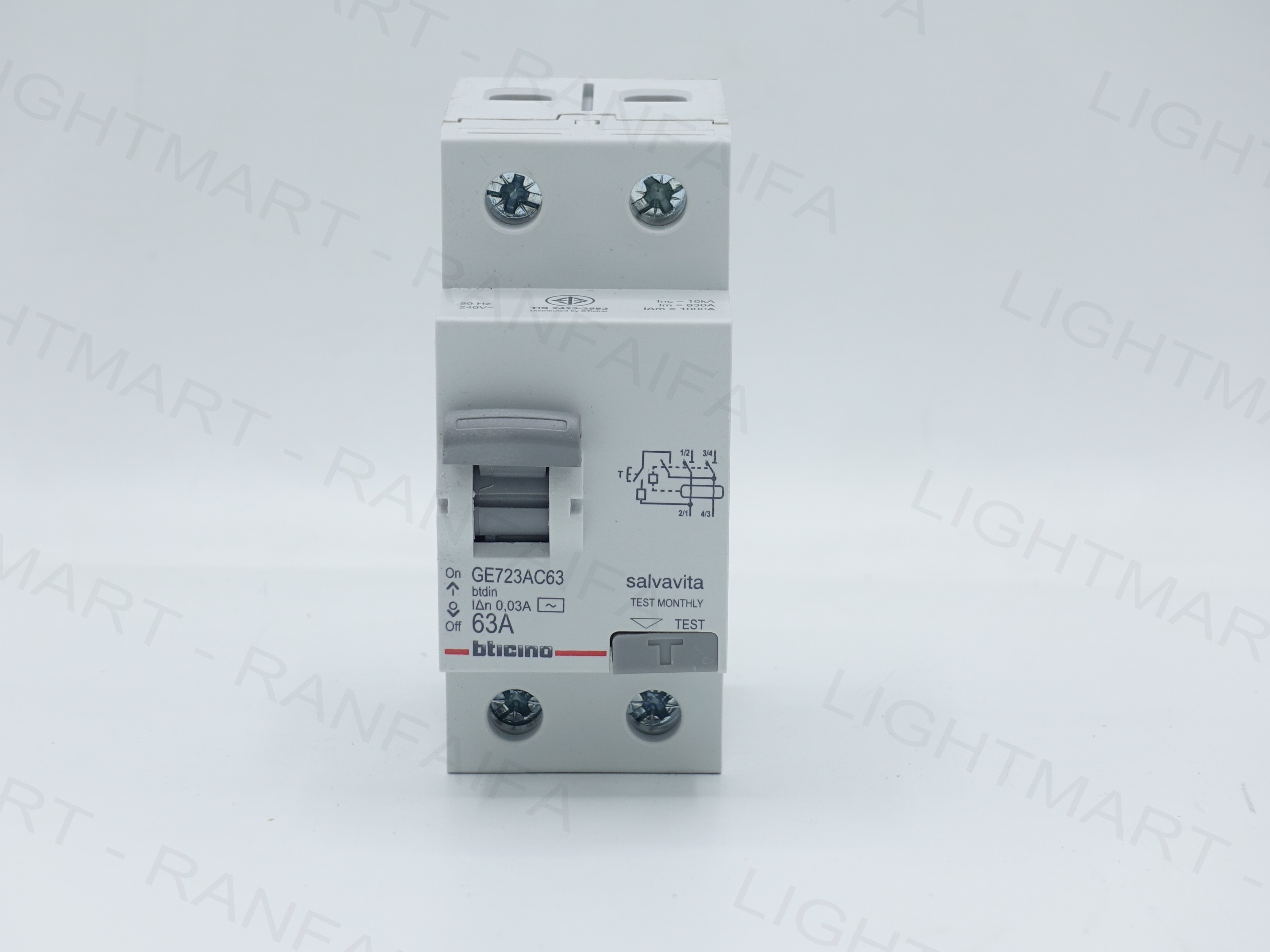 เบรกเกอร์ 2P กันไฟดูด (RCCB) 40-63A "Bt-DIN"