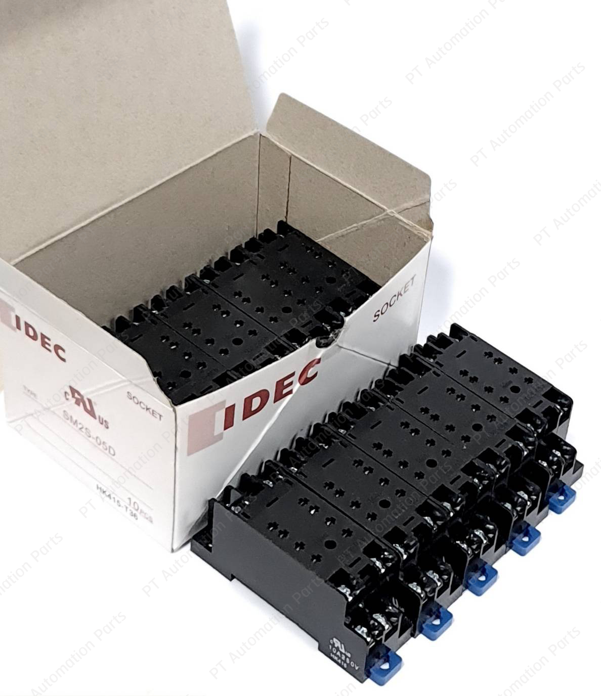 (แพ็ค/10ชุด) รีเลย์พร้อมซ็อกเก็ต IDEC RU2S-NF-D24 SM2S-05D 24VDC 10A 2คอนแทค 8ขา Relay with Socket 8-pins ติดตั้งแบบยึดรางปีกนก