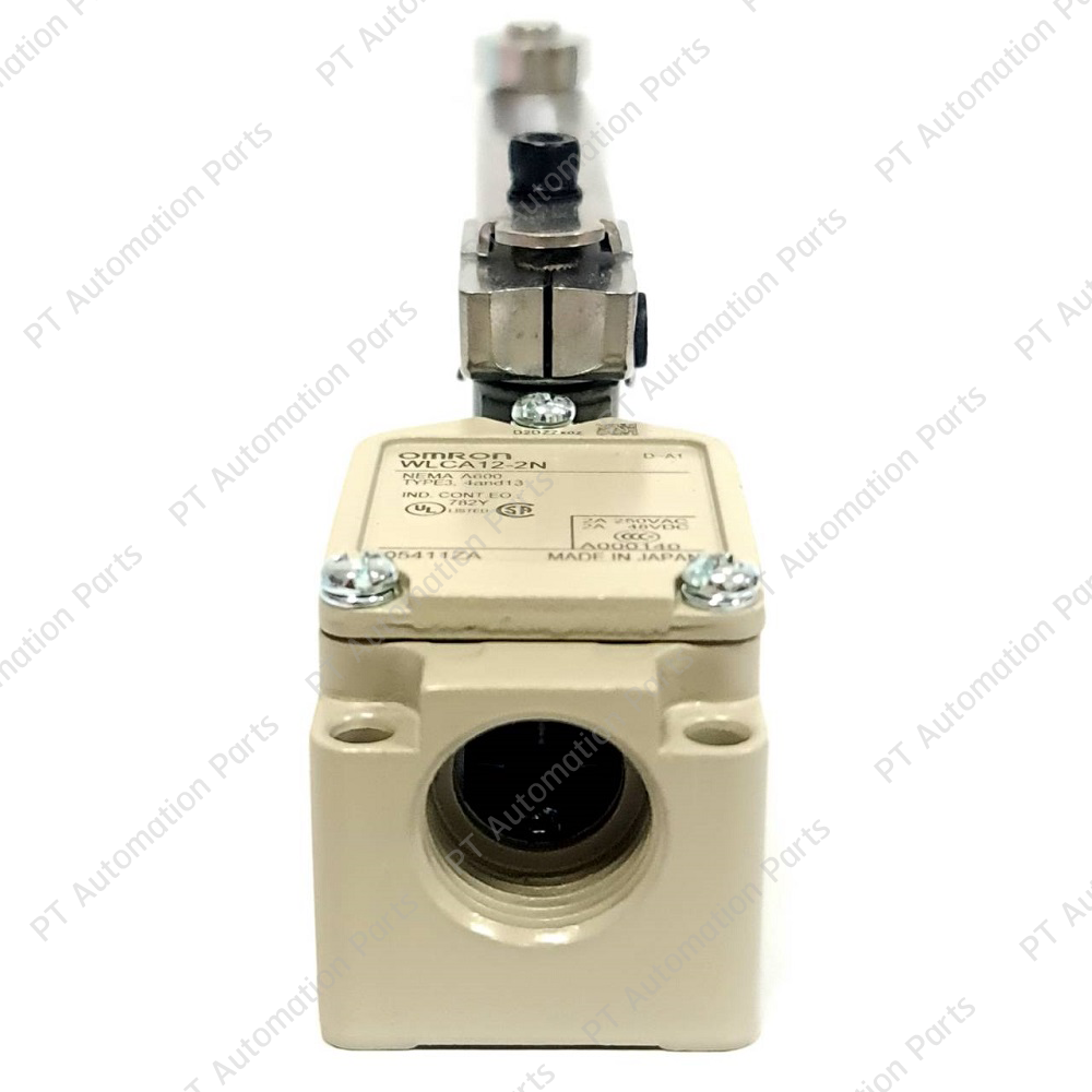 ลิมิตสวิตช์ OMRON WLCA12-2N Two-circuit Limit Switch Adjustable roller lever 10A 250V, NO/NC, IP67, SPST ชนิดสองวงจร คันโยกลูกกลิ้งปรับได้