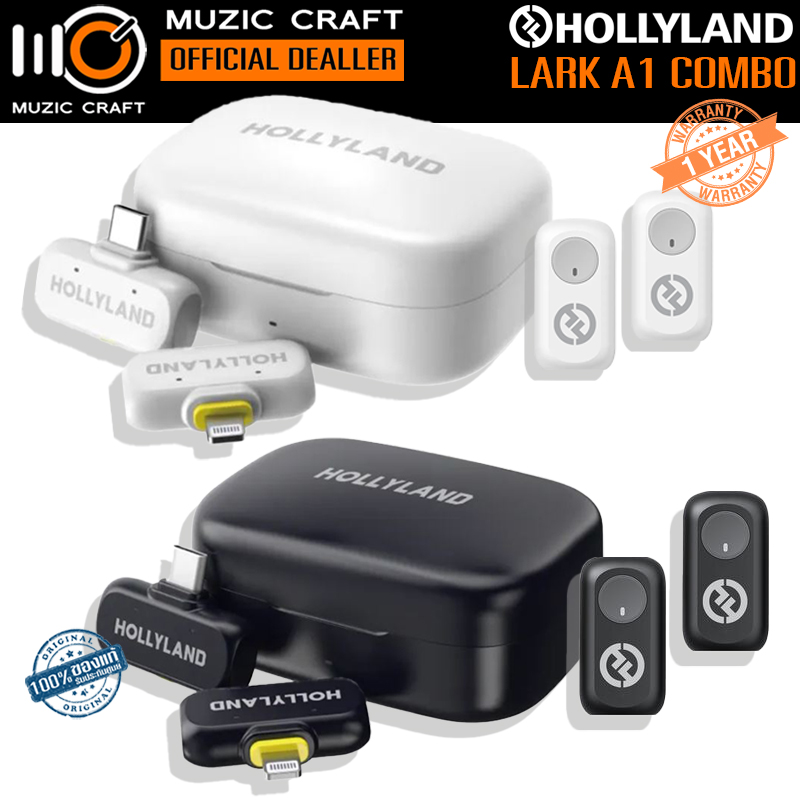 Hollyland LARK A1 Combo *ของแท้รับประกัน 1ปี* USB-C & Lightning 2.4 GHz Wireless Microphone System, ไมค์ไร้สาย