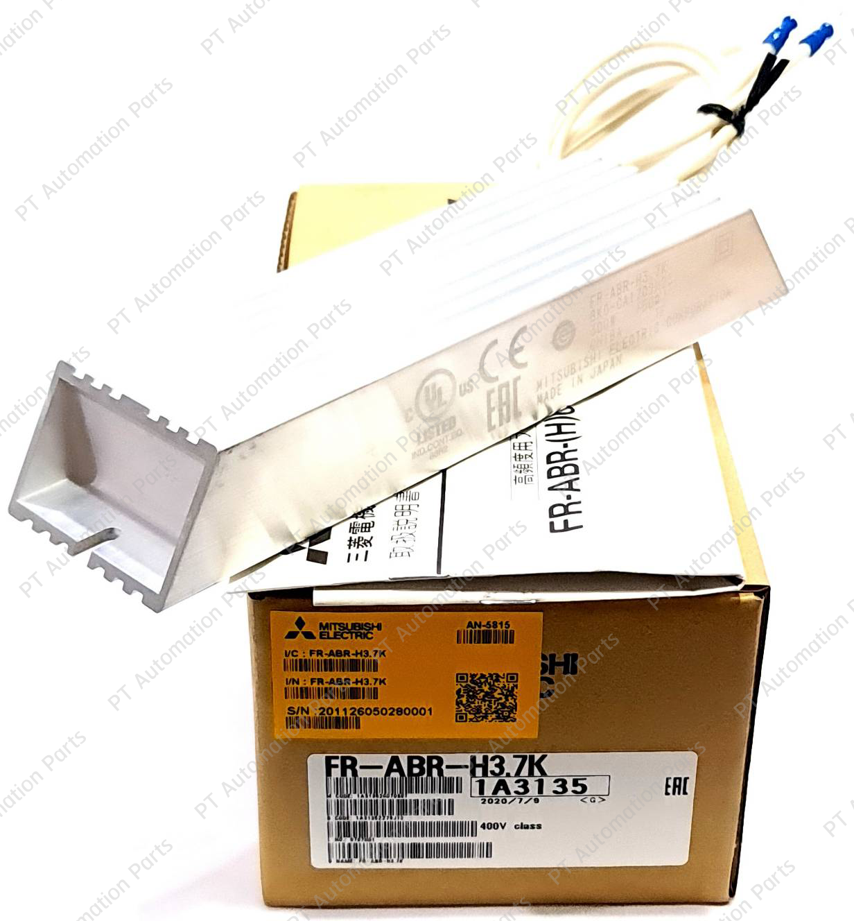 Mitsubishi FR-ABR-H3.7K High-Duty Brake Resistor 400V Class 150Ω (ohm) 155W เบรครีซิสเตอร์ อุปกรณ์เสริมสำหรับอินเวอร์เตอร์ 5 แรงม้า