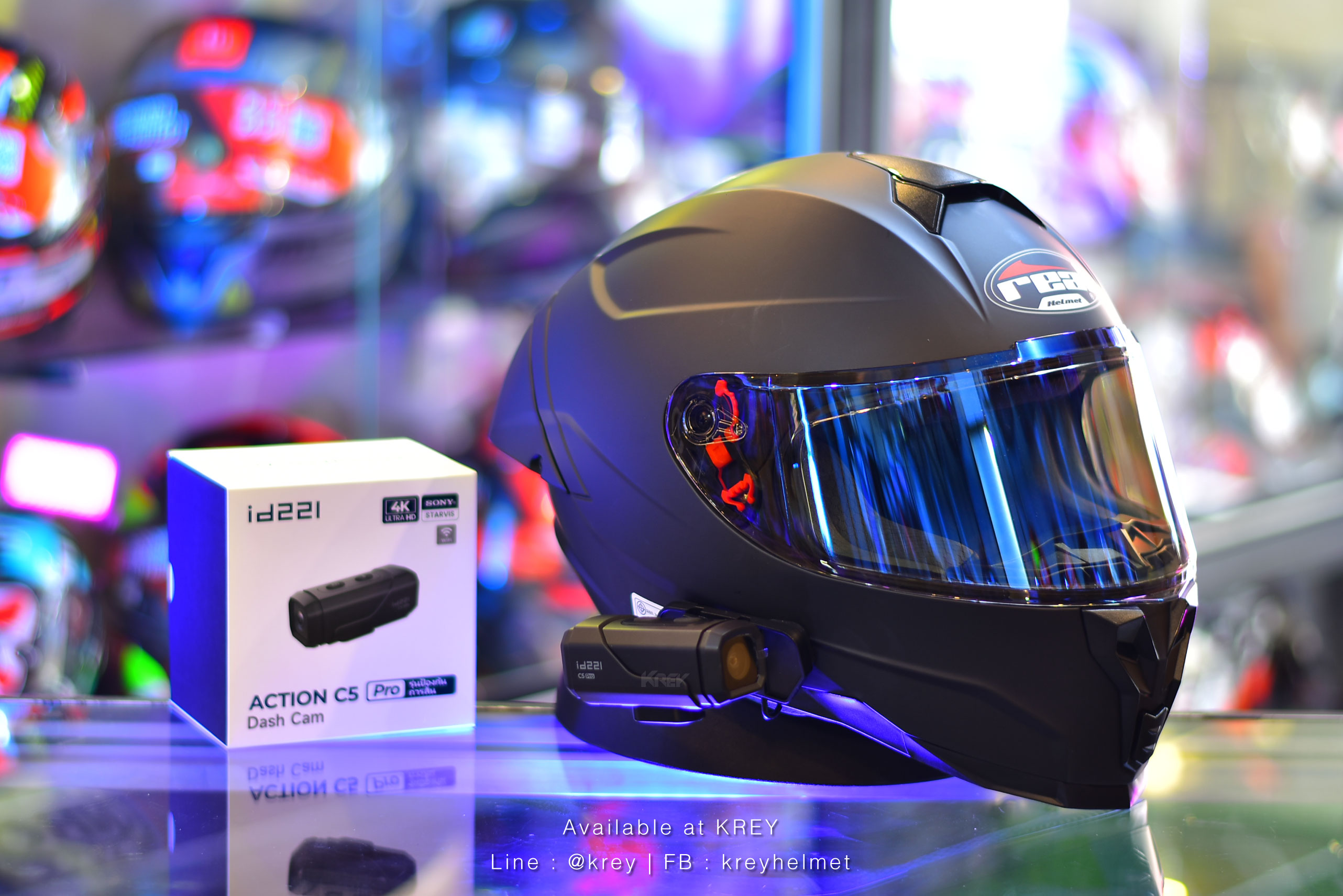 กล้องติดหมวก/รถ id221 รุ่น ACTION C5 Pro