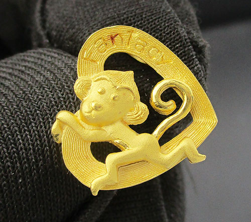 รหัส 60961 จี้ Prima Gold ทอง24K ลายหัวใจ ลิง Fantacy งานสวยมาก นน. 3.36 g
