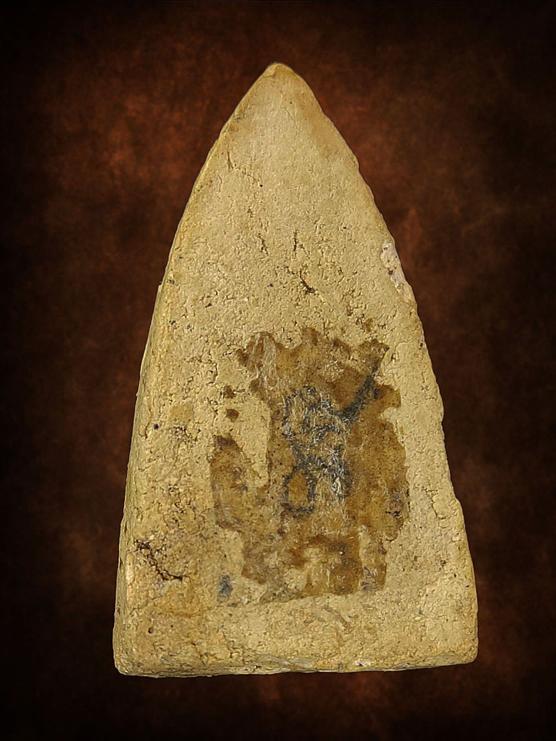 พระเนื้อผงพิมพ์วัดสามปลื้ม กลีบบัวเศียรแหลม พระครูสุพจน์ วัดสุทัศน์ รุ่นอินโดจีน ปี 2484