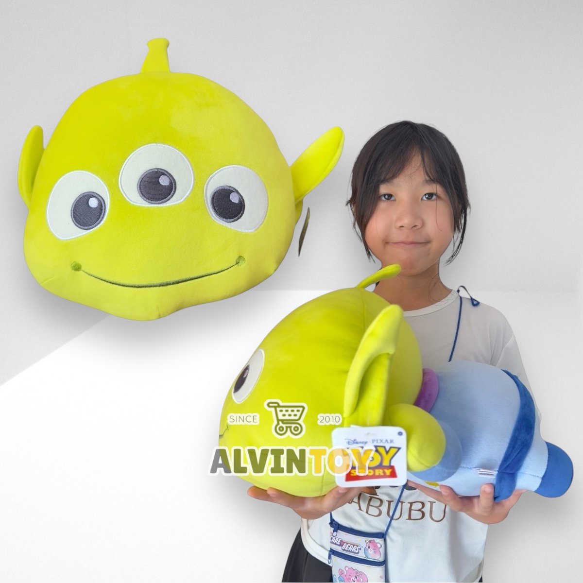 ตุ๊กตา Little Green Men - ของเล่นเอเลี่ยน ผ้านุ่มนิ่ม 14 นิ้ว