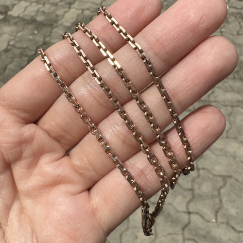รหัส 64403 สร้อยคอ นาก40 ลายคดกริช รอบเส้น ความยาว 23 นิ้ว สวมหัวได้ นน. 15.00 g