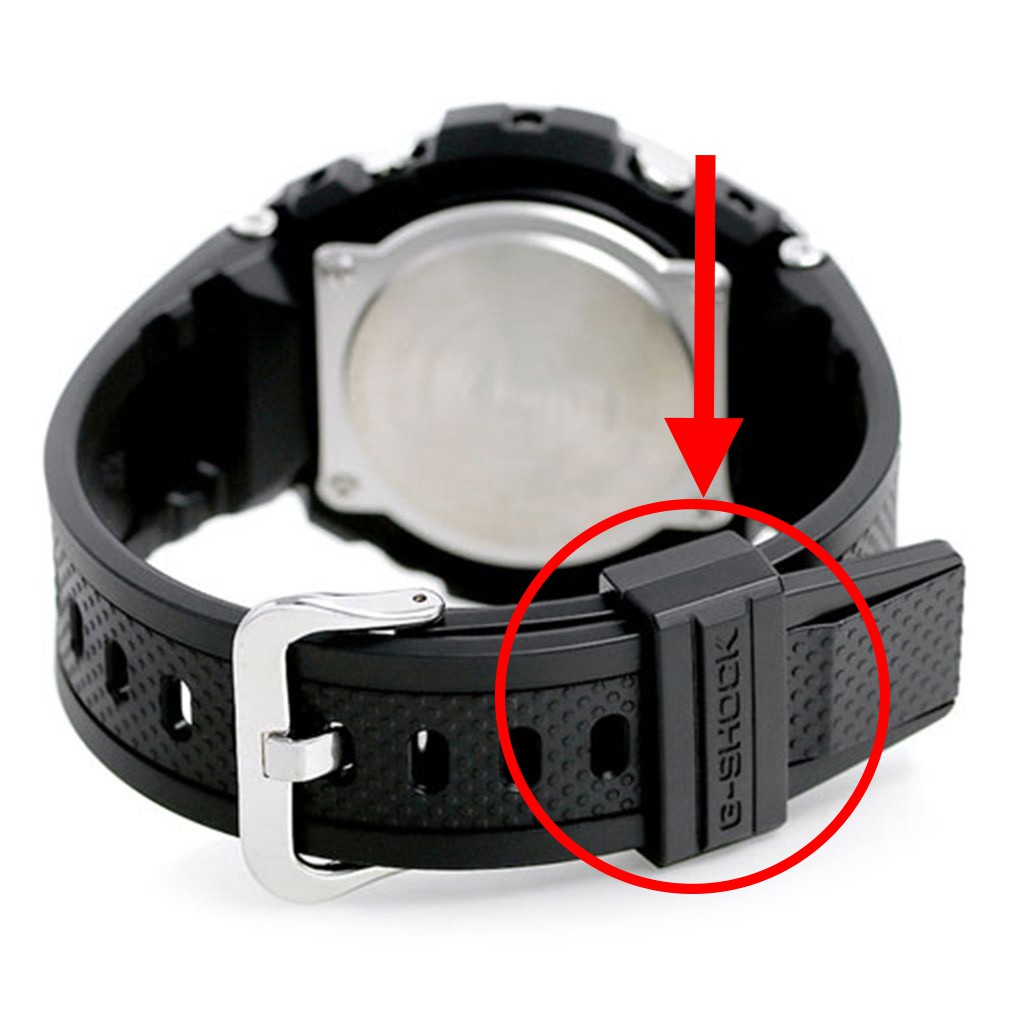 ของแท้ 💯% พร้อมส่ง ที่รัดสาย ลาย G-SHOCK เรซิ่น สีดำ G-Steel GST GST-S100 ใส่รุ่นใหญ่ได้หลายรุ่น