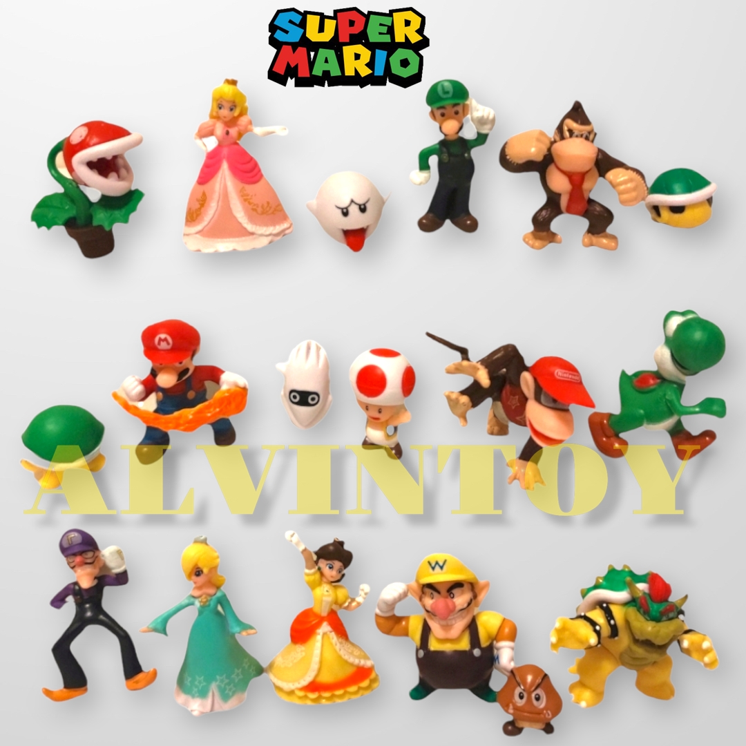 โมเดล Super Mario มาริโอ ลุยจิ ยอร์ซี่ ชุด 18 ตัว