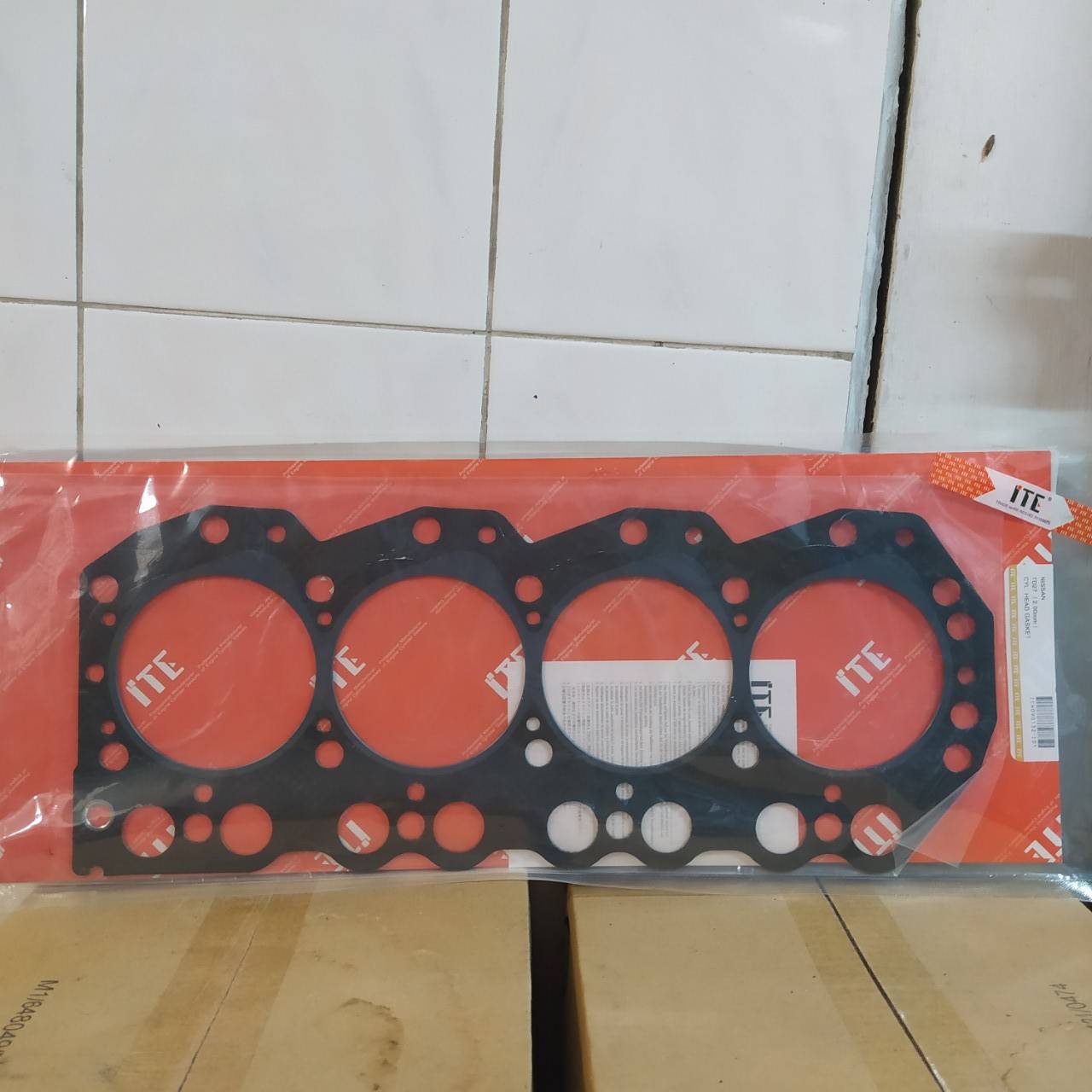 (ประกัน 1 เดือน) ประเก็นฝาสูบ NISSAN TD27 / frontier / นิสสัน TD27 ฟรอนเทียร์ 2700 / ICH090132-I01/11044-43G03 (แบบไฟเบอร์) หนา 2 มิล / ITE