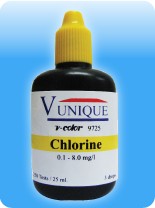 ชุดทดสอบ คลอรีน ช่วงการวัด 0.1-8.0 mg/l ยี่ห้อ Vunique