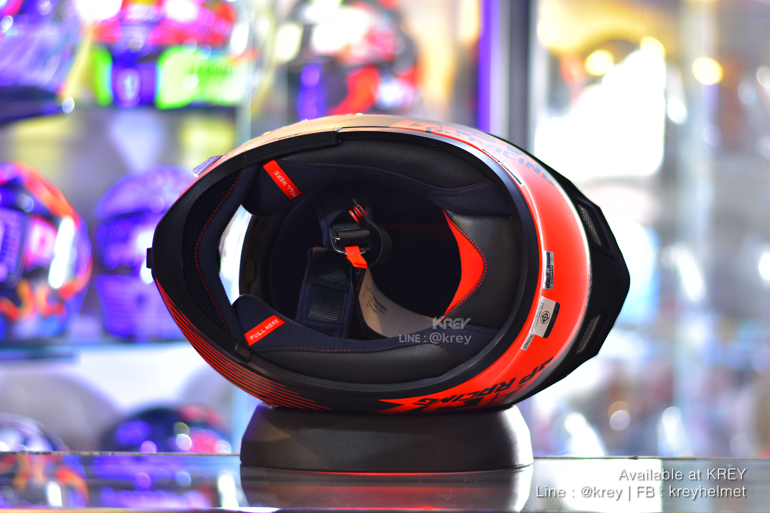 KYT model STRIKER AF37 LIVERY MATT BLACK RED